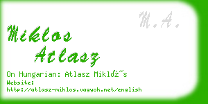 miklos atlasz business card